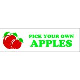 Banner ''P.Y.O. Apples'' - 3' x 10'
