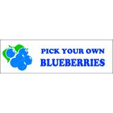 Banner ''P.Y.O. Blueberries'' - 3' X 10'