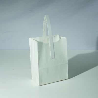 1/2 Peck White Paper Apple Tote Bag