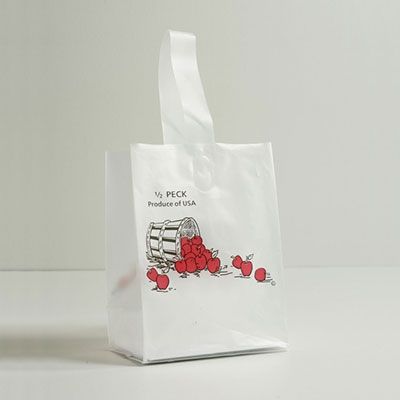 1/2 Peck White Paper Apple Tote Bag