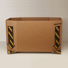 #594 Bin Box 26'' Saf-T Print - Kraft - Vented               