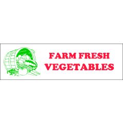 Banner ''Farm Fresh Vegetables'' - 3' x 10'