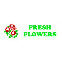 Banner ''Fresh Flowers'' - 3' x 10'