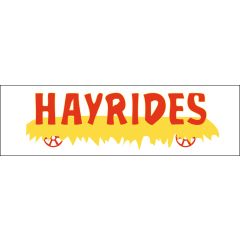 Banner ''Hay Rides'' - 3' x 8'