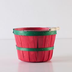 Half Peck Basket - Red/Green