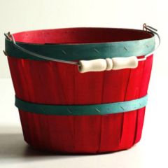 Half Peck Basket - Red/Green