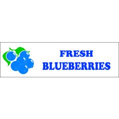 Banner ''Fresh Blueberries'' - 3' X 10'