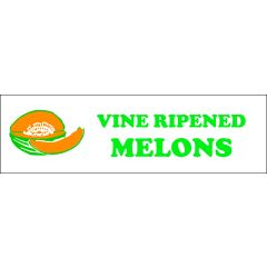 Banner ''Vine Ripened Melons'' - 3' X 10'