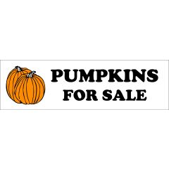 Banner ''Pumpkins For Sale'' - 3' X 10'