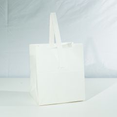 Paper Handle Bag Half Peck - Plain White    