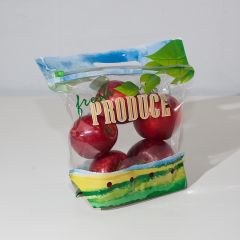 2# Printed Pouch Bag with Slider Zipper-Vented-Fresh Produce