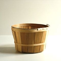 One Peck Wooden Baskets