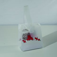 Plastic Tote Bag Quarter Peck - Apple Design  