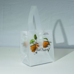 Peach Plastic Tote Bag