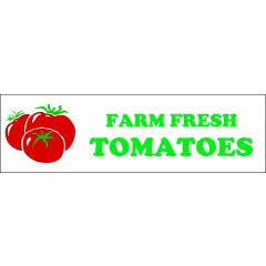 Banner ''Farm Fresh Tomatoes'' - 3' X 10'