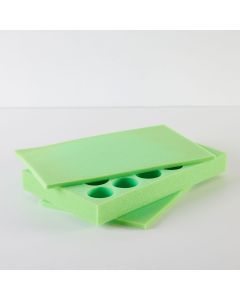 20 Count Foam Gift Carton Set- Insert & Pads - Green        