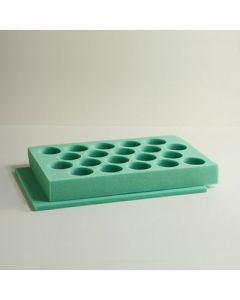 20 Count Foam Gift Carton Set- Insert & Pads - Green        