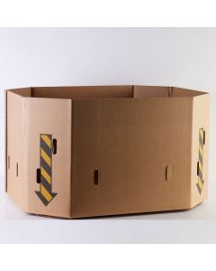 #594 Bin Box 26'' Saf-T Print - Kraft - Vented               