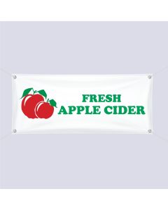 Banner ''Fresh Apple Cider'' - 3' x 10'