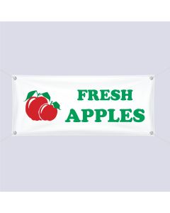 Banner ''Fresh Apples'' - 3' x 10'