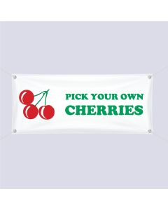 Banner ''P.Y.O. Cherries'' - 3' x 10'