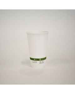 16oz Hot Beverage Cup - Compostable - White Color Cup