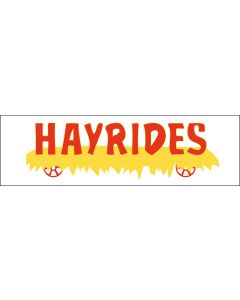 Banner ''Hay Rides'' - 3' x 8'