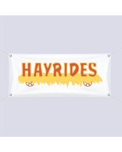 Banner ''Hay Rides'' - 3' x 8'