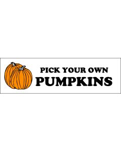 Banner ''P.Y.O. Pumpkins'' - 3' X 10'