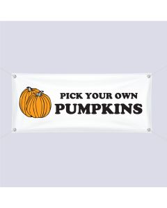 Banner ''P.Y.O. Pumpkins'' - 3' X 10'