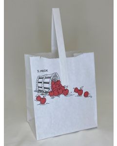 Paper Handle Bag Half Peck - Apple - no country of origin