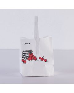 White Apple Wet Strength Paper Totes - No USA Print