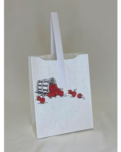 Paper Handle Bag Quarter Peck - Apple - no country of origin