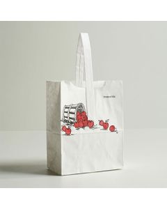 Paper Handle Bag Quarter Peck - Apple