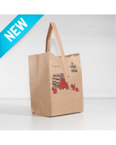 Paper Handle Bag Quarter Peck - Apple - Kraft NEW   
