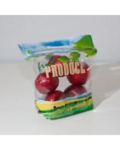 2# Printed Pouch Bag with Slider Zipper-Vented-Fresh Produce