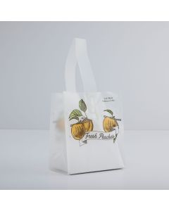 Plastic Tote Bag Quarter Peck - Peach Design