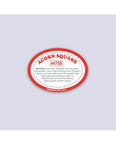 Oval Squash Label-Acorn   U.S.A.