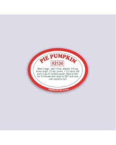 Oval Squash Label-Pie Pumpkin   U.S.A.