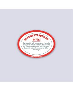 Oval Squash Labels-Spaghetti   U.S.A.