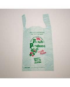 Biodegradable Check-Out T-Shirt Bags - Fresh Produce Print