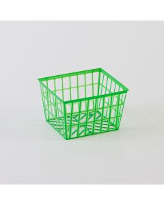 Pint Plastic Mesh Tray - Green Oblong