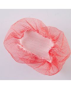 Net Berry Cap With Elastic Band - Red                       