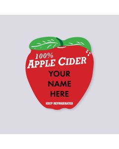 Apple Shape Label - 100% Apple Cider