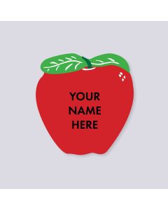 Apple Shape Label - Red