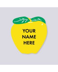 Apple Shape Label - Yellow